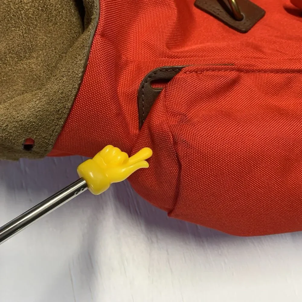 Polo Ralph Lauren Suede Trim Trail Red Backpack Nwt